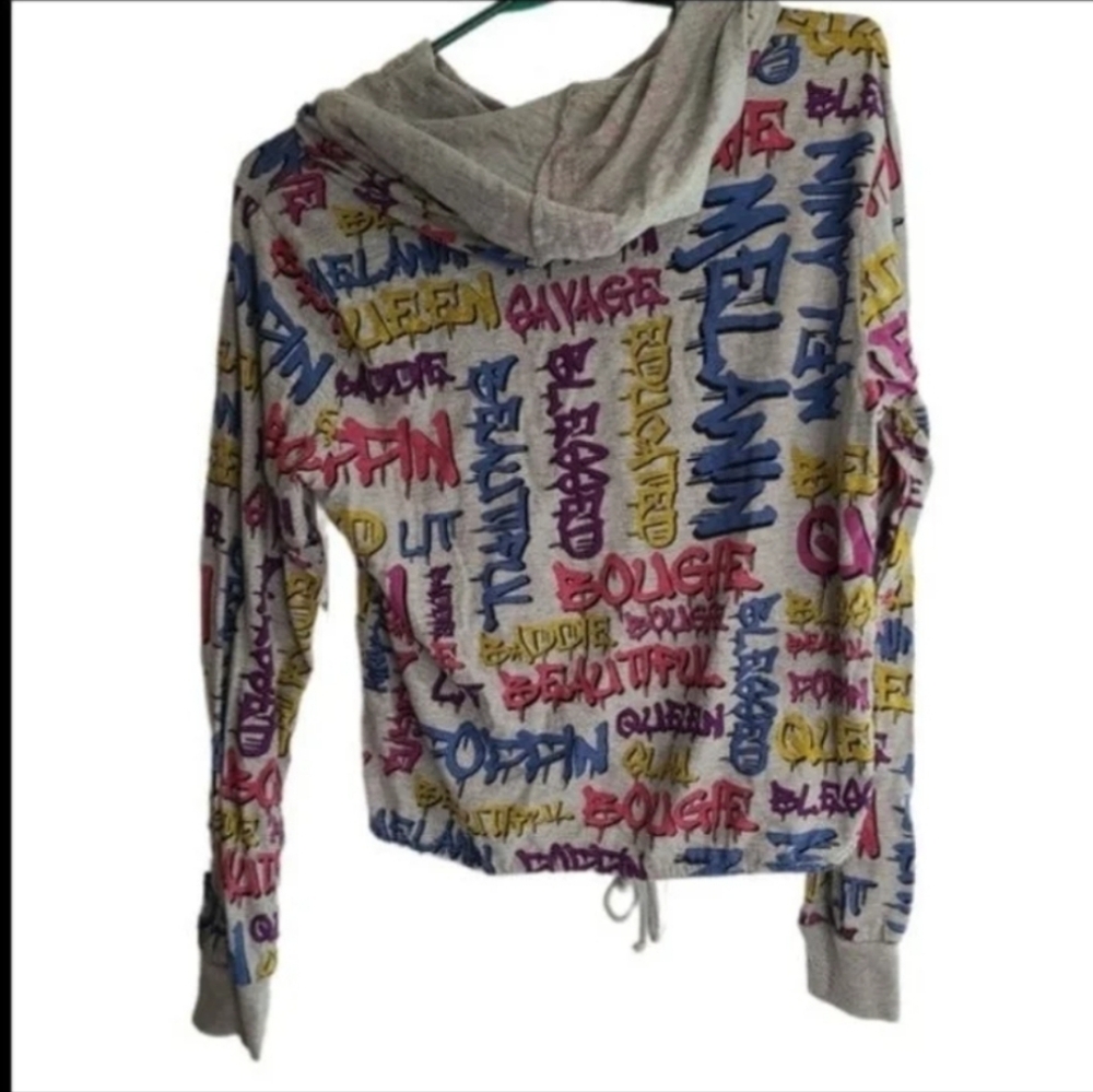 Womens on fire blessed queens long sleeve hoodie Size XL - Picture 2 of 2
